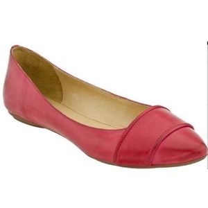 Chocolat Blue - Gaby Flat - Red Leather - Size 7.5